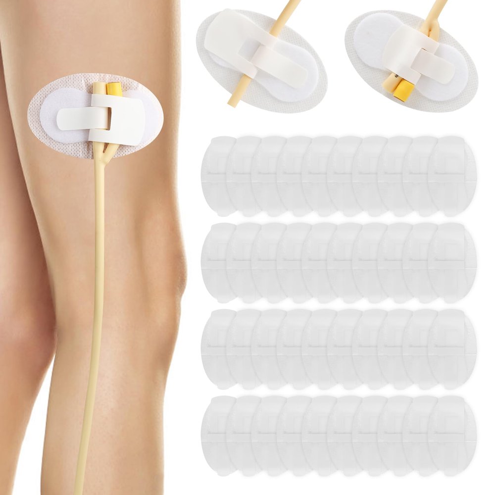 40 PCS Catheter Stabilization Devices, Catheter Urinary Leg Bag Legband Holder Legband Holder Sticker, Leg Band Urinary Stabilizer Adhesive Sticker Patch Accessories Foley Catheter Leg Anchor Bandages