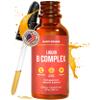 BASIC GREENS Vitamin B Complex Liquid Drops - Strength Sublingual Formula, Maximizes Absorption & Boosts Energy - B1, B2, B3, B5, B6, B7, B9, B12 - Natural Vegan Supplement for Immunity (B Complex) view 1