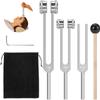 Tuning Forks for Healing (128Hz, 256Hz, 512Hz),Weighted & Unweighted Tuning Forks Set,with Reflex Hammer for Healing Chakra Set,Essential Yoga,Healing/Sound Therapy,Gift for Women view 1