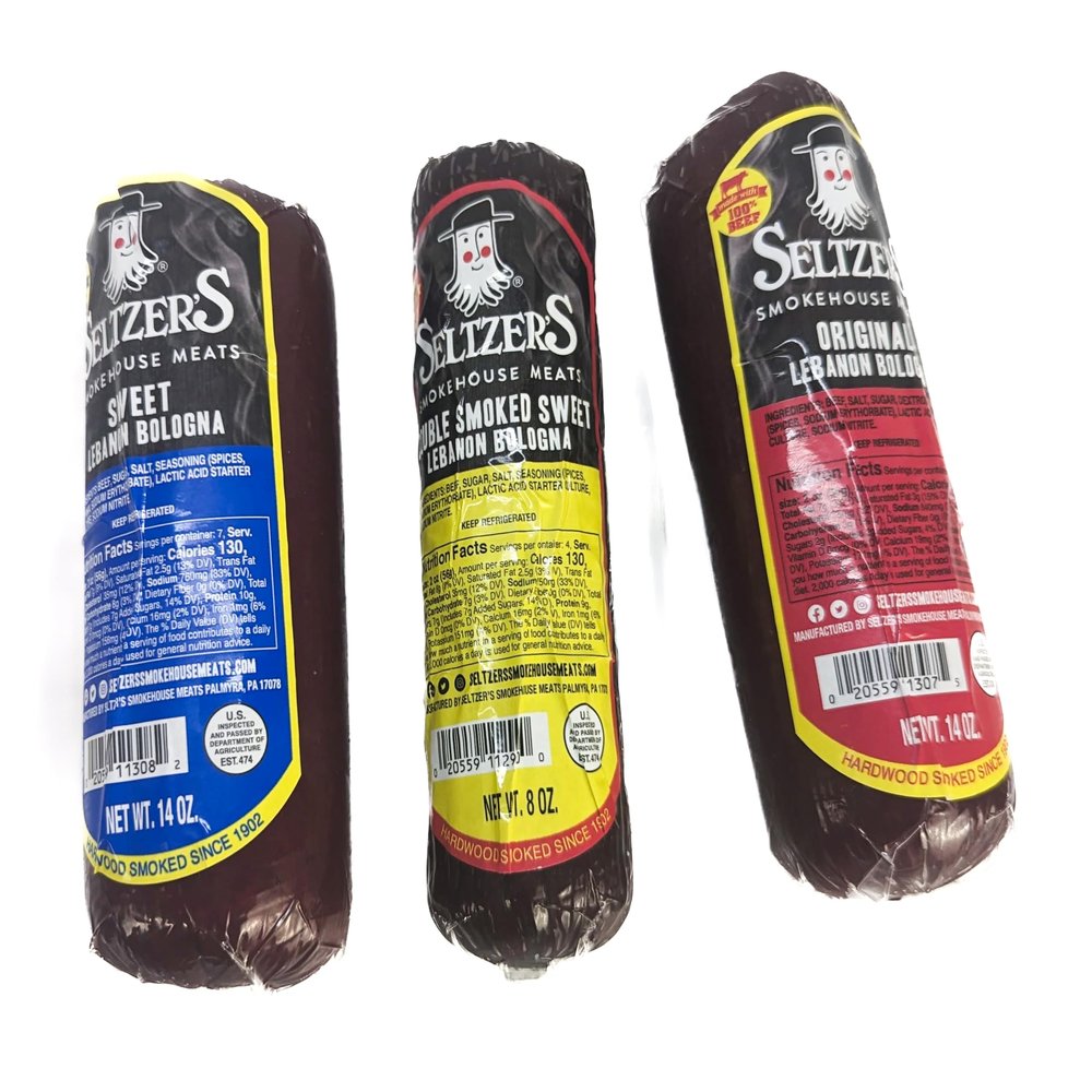 Seltzer's Sweet Bologna (1 x 14 oz Chub), Double Smoked Sweet (1 x 14 oz Chub), Original (1 x 14 oz Chub)
