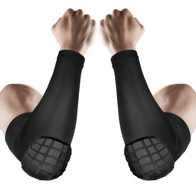 AceList 2PCS Elbow Pads with Padded Compression Shield Shape Arm Sleeves for Protection - Suitable for Basketball, Volleyball