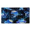 Non Slip Bathtub Mat Fancy Blue Jellyfish Print Bathroom Shower Tub Mats with Suction Cups and Drain Holes for Kids and Adults 15.7x27.9 in view 1