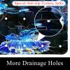 Non Slip Bathtub Mat Fancy Blue Jellyfish Print Bathroom Shower Tub Mats with Suction Cups and Drain Holes for Kids and Adults 15.7x27.9 in view 2