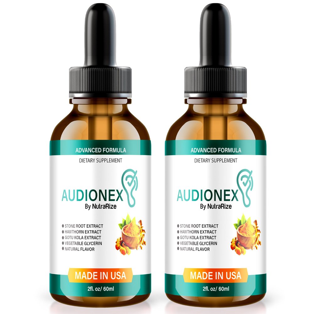 (2 Pack) Audionex Drops, Comprehensive Formula for Your Hearing Needs, All Natural Oral Supplement for Overall Ear Health and Function, Official Audio Nex Gotas Reviews (60 Servings)
