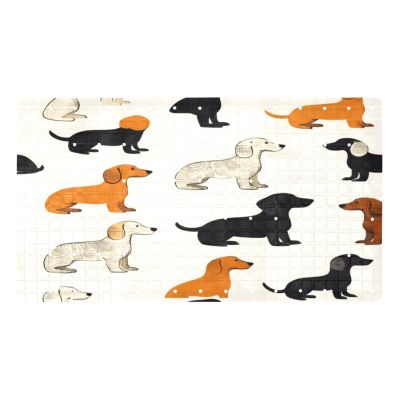 Non Slip Bathtub Mat Dachshund Bathroom Shower Tub Mats with Suction Cups and Drain Holes for Kids and Adults 15.7x27.9 in