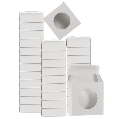 uxcell 32Pcs Soap Packaging Boxes 3x3x1.2 Inch Kraft Soap Box Mini Soap Present Treat Gift Box for Bakery Candy Packaging Jewelry Display (White)