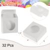 uxcell 32Pcs Soap Packaging Boxes 3x3x1.2 Inch Kraft Soap Box Mini Soap Present Treat Gift Box for Bakery Candy Packaging Jewelry Display (White) view 2
