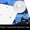 Non Slip Bathtub Mat Night Cats Bathroom Shower Tub Mats with Suction Cups and Drain Holes for Kids and Adults 15.7x27.9 in view 3