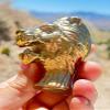 Golden Handmade Lion Shaped Brass Walking Stick Handle Antique Victorian Cane Head Brass Walking Cane Handle view 3