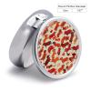 Round Pill Box 3 Compartment Portable Medicine Pill Case One Size Pill Box for Pocket Pill Organizer and Vitamin Containers for Travel view 2
