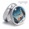 Round Pill Box 3 Compartment Portable Medicine Pill Case One Size Pill Box for Pocket Pill Organizer and Vitamin Containers for Travel view 2
