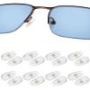 8 Pairs Replacement Nose Pads for Oakley Tincup OX3184 OX5099/Conductor 6 OO4106/Conductor 8 OO4107/Savitar OO6047/Tincup Carbon OX5094/Wingfold OX5100 OX5101, Clear Silicone Nose Piece view 1