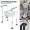 YOXIER Toilet Seat, Toilet Seat Risers for Seniors, Bedside Commode,Raised Toilet Seat with Handles, Toilet Safety Frames & Rail for Elderly and Handicap, Elevated Shower Commode Chair with Arm 1 Set view 2
