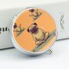 Round Pill Box/Case,3 Compartment Small Pill Case for Purse & Pocket Yoga Pugprinted Travel Pill Organizer for Vitamins Supplements view 4