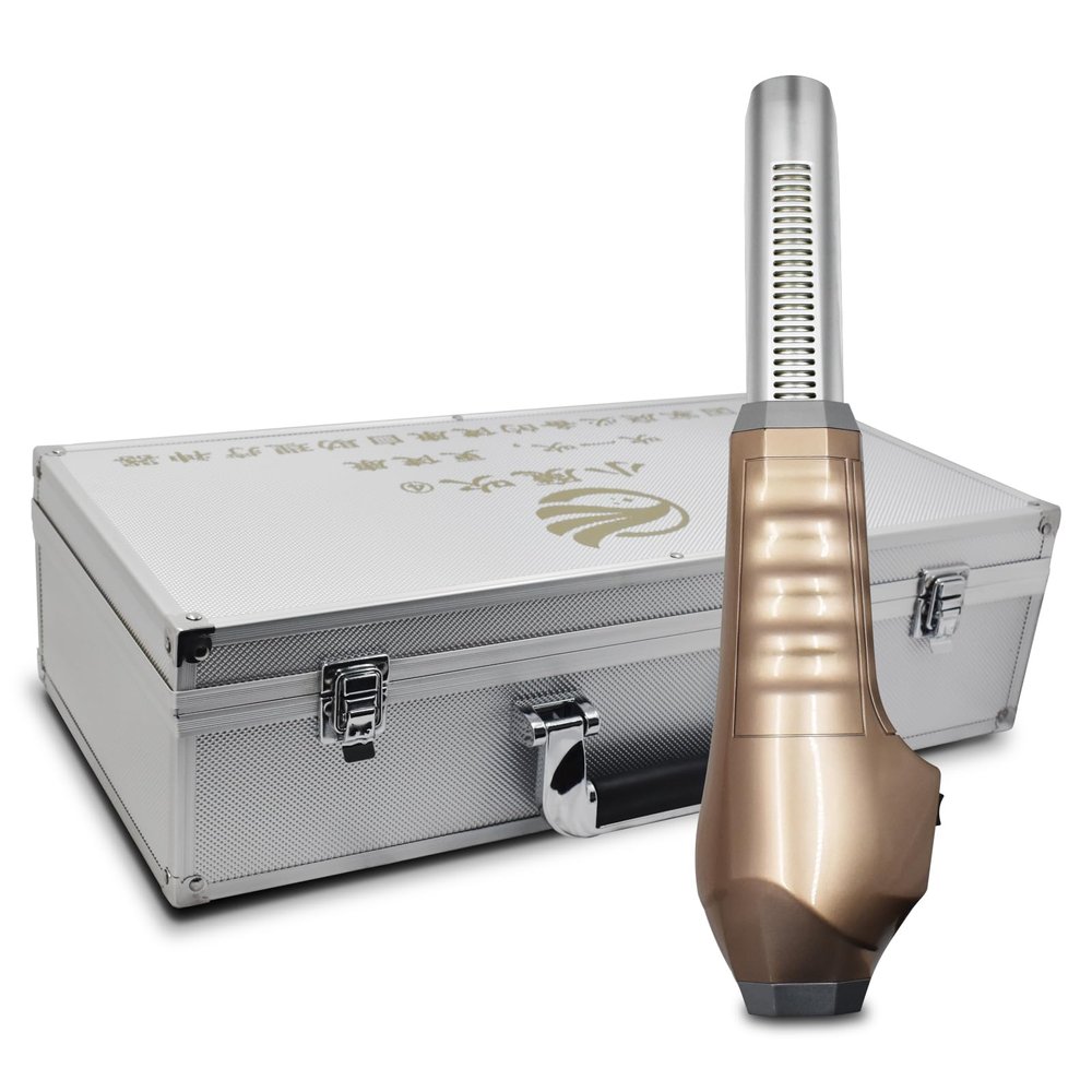 Terahertz Wand THZ, Therapy Devices Champagne Gold Blower for Health Therapy, Physiotherapy Plates, Electrotherapy, Massage, and Water Wand