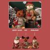 3PCS Christmas Gift Bags Zipper Design, Christmas Gift Doll Bags,Small Santa Snowman Deer Doll Storage Bags, Christmas Eve Apple Packaging Bag Candy Gift Bag for Party Festival Activity (4PCS-A) view 2