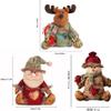 3PCS Christmas Gift Bags Zipper Design, Christmas Gift Doll Bags,Small Santa Snowman Deer Doll Storage Bags, Christmas Eve Apple Packaging Bag Candy Gift Bag for Party Festival Activity (4PCS-A) view 4