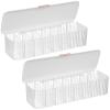 OMISTAR 2Pcs White P-80 daily contact lens organizer with a Remover & a Tweezer, Disposable Contact Lens Dispenser, Clear Plastic Box for All Brands Daily Lens view 2