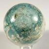 44mm Green Chalcedony Carved Sphere Polished Natural Gemstone Crystal Mineral Collectible Decor Specimen Ball - India + Stand (1PC) view 4