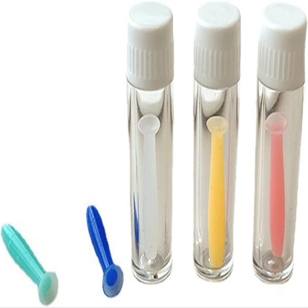 Risprsulen Pink Soft Silicone Contact Lens Insertion Tool Easy Plunger Remover Soft and Hard Lenses Multifunction Portable Tool Supplies Contact Lens Applicator Contact Lens Case