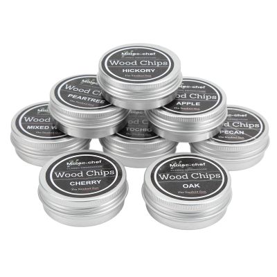 shenruifa 8PCS Whiskey Wood Chip Kit, Improved Taste Smoky Fruit, Smoked Wood Chips Ideal for Cocktails, Wine, Whiskey with Hickory, Oak, Beech