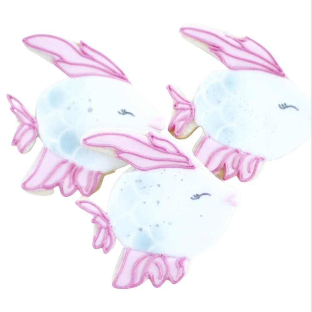1 Dz. Whimsical Fish Cookies! Ocean Themed Birthday Party Favors or Gift!