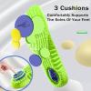 Air Cushion Support Sports Insole High Elasticity Shock Absorption Sweat Standing for A Long Time Do Not Get Tired, Ultra-Soft and Comfortable Insoles (Green, Men 8.5-9 Women 11-12275mm) view 3