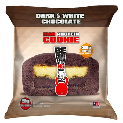 Become Strong High Protein Cookies, 25g Protein, 3g Sugar, BNG Cookies (10 ct.) (Dark and White Chocolate)