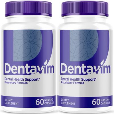 (2 Pack) Dentavim, Dentavim Capsules, Dentavim Advanced Formula Pills, Dentavim All Natural Vitamins for Oral Protection, Dentavim Reviews, 120 Capsules for 2 Months