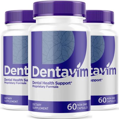 (3 Pack) Dentavim, Dentavim Capsules, Dentavim Advanced Formula Pills, Dentavim All Natural Vitamins for Oral Protection, Dentavim Reviews, 180 Capsules for 3 Months