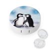 QWHJK Contact Lens Case,I Love Penguins Print Plastic Contact Lens Case,contact Lens Care Box,ontact Lens Travel Box view 1