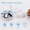 QWHJK Contact Lens Case,I Love Penguins Print Plastic Contact Lens Case,contact Lens Care Box,ontact Lens Travel Box view 3