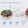 QWHJK Contact Lens Case,Rainbow Fish Scale Print Plastic Contact Lens Case,contact Lens Care Box,ontact Lens Travel Box view 3