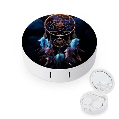 QWHJK Contact Lens Case,Dream Catcher Print Plastic Contact Lens Case,contact Lens Care Box,ontact Lens Travel Box