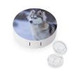 QWHJK Contact Lens Case,Dog in Snow Print Plastic Contact Lens Case,contact Lens Care Box,ontact Lens Travel Box view 1