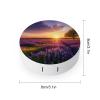 QWHJK Contact Lens Case,Lavender Meadow at Sunset Print Plastic Contact Lens Case,contact Lens Care Box,ontact Lens Travel Box view 2