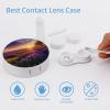 QWHJK Contact Lens Case,Lavender Meadow at Sunset Print Plastic Contact Lens Case,contact Lens Care Box,ontact Lens Travel Box view 3