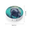 QWHJK Contact Lens Case,Cute Sea Animal Manatee Print Plastic Contact Lens Case,contact Lens Care Box,ontact Lens Travel Box view 2