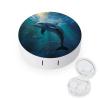 QWHJK Contact Lens Case,Dolphin in The Deep Ocean Print Plastic Contact Lens Case,contact Lens Care Box,ontact Lens Travel Box view 1