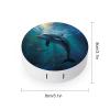 QWHJK Contact Lens Case,Dolphin in The Deep Ocean Print Plastic Contact Lens Case,contact Lens Care Box,ontact Lens Travel Box view 2