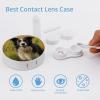 QWHJK Contact Lens Case,Mohado Border Collie Dog Print Plastic Contact Lens Case,contact Lens Care Box,ontact Lens Travel Box view 3