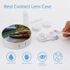 QWHJK Contact Lens Case,Lake with Boats Canoes Park Print Plastic Contact Lens Case,contact Lens Care Box,ontact Lens Travel Box view 3