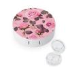 QWHJK Contact Lens Case,Pretty Roses Print Plastic Contact Lens Case,contact Lens Care Box,ontact Lens Travel Box view 1
