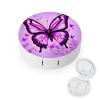 QWHJK Contact Lens Case,Purple Butterfly Print Plastic Contact Lens Case,contact Lens Care Box,ontact Lens Travel Box view 1
