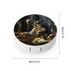 QWHJK Contact Lens Case,Deer in Wild Print Plastic Contact Lens Case,contact Lens Care Box,ontact Lens Travel Box view 2