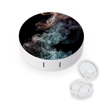 QWHJK Contact Lens Case,Psychedelic Smoke Print Plastic Contact Lens Case,contact Lens Care Box,ontact Lens Travel Box