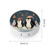 QWHJK Contact Lens Case,Merry Christmas Penguins Print Plastic Contact Lens Case,contact Lens Care Box,ontact Lens Travel Box view 2