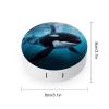 QWHJK Contact Lens Case,Killer Whale Print Plastic Contact Lens Case,contact Lens Care Box,ontact Lens Travel Box view 2