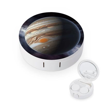 QWHJK Contact Lens Case,Jupiter Landscape Print Plastic Contact Lens Case,contact Lens Care Box,ontact Lens Travel Box