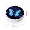QWHJK Contact Lens Case,Blue Butterfly Print Plastic Contact Lens Case,contact Lens Care Box,ontact Lens Travel Box view 2